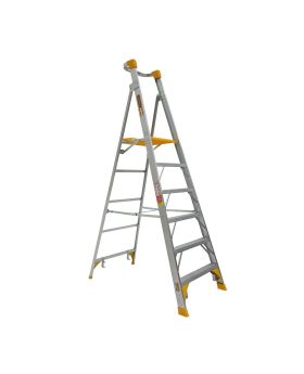 GORILLA Platform ladder 1.8m (6ft) Aluminium 180kg Heavy Duty Industrial - PL006-HD