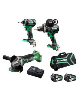 Hikoki 18v/36v 2.5/5Ah Multivolt Li-Ion Cordless Combo Kit-3pce