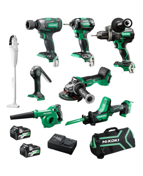 HIKOKI  18V / 36V Multivolt Li-Ion Cordless Combo Kit-8pce