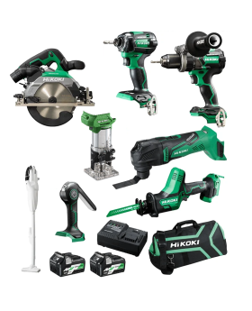 HIKOKI  18V / 36V Multivolt Li-Ion Cordless Combo Kit-8pce