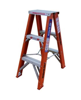 INDALEX Fibreglass Double Sided Ladder-Tradesman Series- 0.9m 150kg Rated