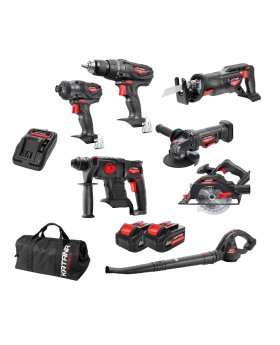 KATANA By Kincrome  18v Lithium Ion Cordless Drills, Saws,Blower & Grinder Combo Kit-7Pce