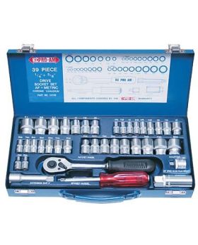 KC PRO AM 39PC 1/4" & 3/8" DRIVE SOCKET SET 10100