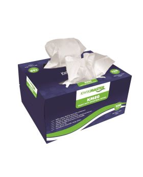 KWIKMASTER KM80 Heavy Duty General Purpose Industrial Wipes Wipers 150 Sheets