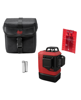 LEICA LINO L6RS-1 Alkaline 3D 3x360&deg; Red Beam Multi Line Laser Combo Kit With Soft Case