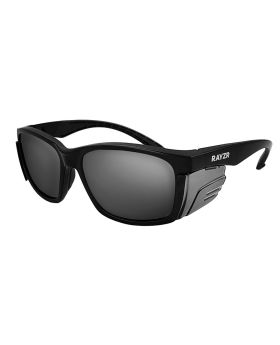 MAXISAFE  Rayzr Safety Glasses - Matte Black Frame - Smoke Lens