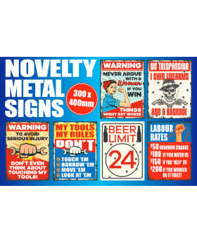 MEDALIST Novelty Metal 300 x 400mm Signs -FDD  