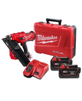 Milwaukee M18FFN-302C 18V 3.0Ah Li-ion Cordless Fuel 30°- 34° Framing Nailer Combo Kit