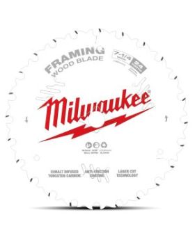 Milwaukee 48400627 165mm (6-1/2") 48T Wood Track Saw Blade Fine Finish to suit M18FPS55 Track Saw