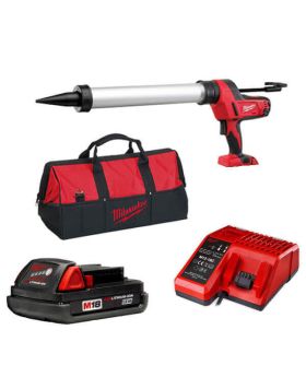 Milwaukee C18PCG600A-201B 18V 2.0Ah Li-Ion Cordless 600ml Caulking Gun Combo Kit