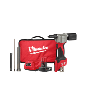 Milwaukee M12BPRT-401B 12V 4.0Ah Li-ion Cordless Pop Rivet Tool Combo Kit