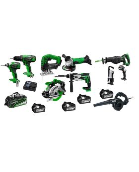 Hitachi MMPS18(HA) 18V 6.0Ah Li-ion Cordless 10pce Combo Kit 