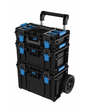 OX Tools Industrial Tooltrek Tradie Roller Tool Box Kit-3pce