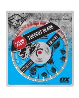 OX Tools Superior Super Fast Cut  & Tuffcut Diamond Blade Combo-16"/400mm  