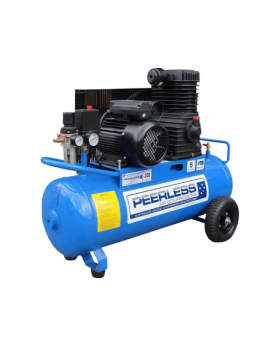 PEERLESS P20 High Flow Single Phase Air Compressor: Belt Drive, 15Amp, 3.5HP, 340LPM