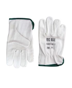 PureWeld Premium Grade Industrial Cow Grain Natural Riggers Gloves-Pair