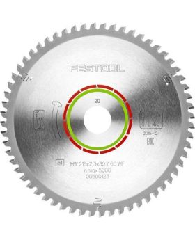 Festool 500123 Laminate Saw Blade 216mm x 2.3mm x 30mm 60 Tooth