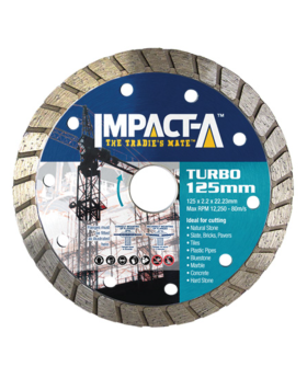 IMPACTA - TURBO DIAMOND BLADE 125MM X 22.23MM 