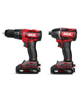 SKIL 20V BRUSHLESS HAMMER DRILL & IMPACT DRIVER KIT-CB7483E-20