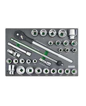 TOPTUL Tools 31Pce 3/4"  Socket Set In HDFI Insert Tray