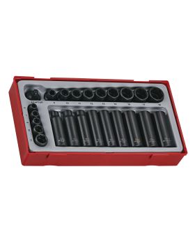 Teng Tools 24 PIECE 1/4"-3/8" DRIVE IMPACT SOCKET SET 