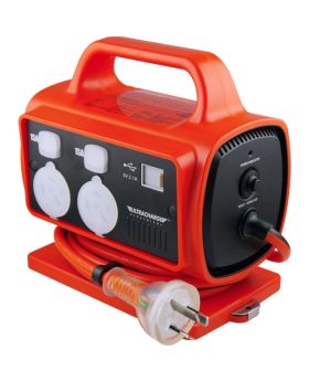 POWER DC Ultracharge Safety Power Block - 15Amp Portable power socket outlet with RCD and USB UR1155RU15A