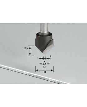 Festool 491444 V-Groove Cutter HW S8 D18/A90