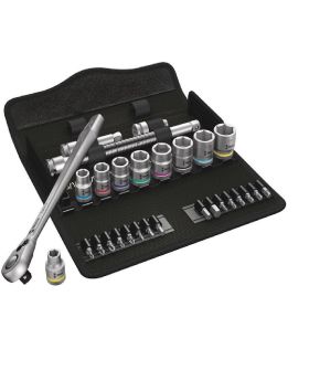 Wera 8100 Metal Ratchet Set With Switch Lever 3/8" Drive Imperial 29 Pce 004051