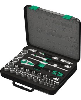 Wera 8100 Speed Ratchet Set 1/2" Drive Metric 37 Pce WER003645