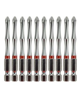 MEDALIST Work Force Phillips #2x75mm Impact Rated Power Bit- 10pc 