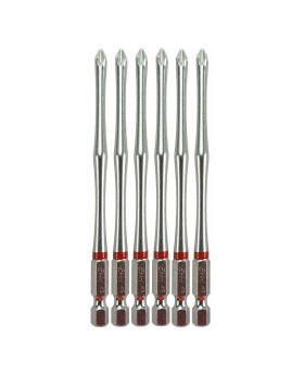 MEDALIST Work Force Phillips #2x100mm Impact Rated Power Bit- 6pc 