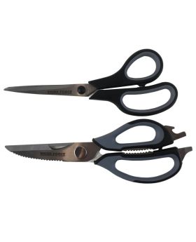 MEDALIST Work Force  Scissors Stainless Steel Set 2pc Multi Function Kitchen & Cut Out 