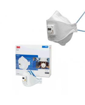 3M Flat Fold P2 Valved Dust Face Masks-Dust/Mist/Fumes Protection-9322+ -10pack- Fit Test Recomended