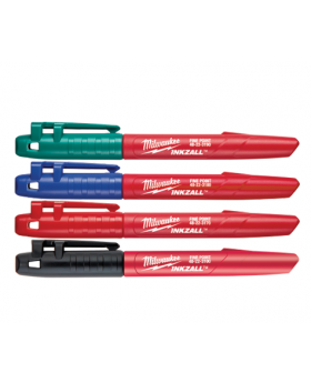 Milwaukee 48223106 INKZALL Coloured Fine Point Marker - 4 Pack