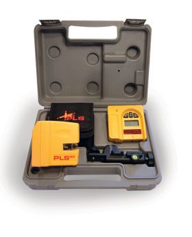 PLS LASERS Cross Liner Laser Level Kit With Receiver-PLS180RCVR