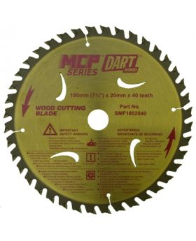 Dart Wood Cutting 180mm x 40T x 20mm Bore (10 pack) Saw Blade SMF1802040