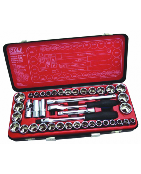 SP Tools SP20302 41pc 1/2' Dr 12pt MM/SAE Sockets