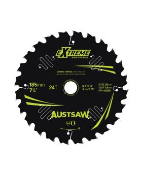 AUSTSAW Extreme Pro Shield TCT Saw Blade-185mm 24T Thin Kerf