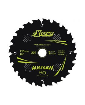 AUSTSAW Extreme Pro Shield TCT Saw Blade-210mm 20T Thin Kerf
