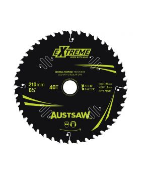 AUSTSAW Extreme Pro Shield TCT Saw Blade-210mm 40T Thin Kerf
