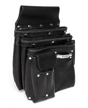 BUILDPRO Tradie XL Series Leather Belt- Nail Bag 3 Pocket LBNBS3BXL
