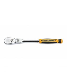 GEARWRENCH 1/4" DRIVE 90-TOOTH DUAL MATERIAL FLEX HEAD TEARDROP RATCHET 8" 81009T