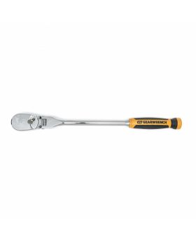 GEARWRENCH 1/2" DRIVE 90-TOOTH DUAL MATERIAL FLEX HEAD TEARDROP RATCHET 17" 81370T