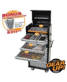 GEARWRENCH 209 PC COMBINATION TOOL KIT + 26" TOOL CHEST & TROLLEY 89901