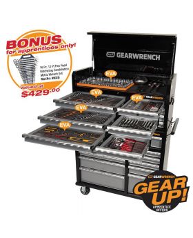 GEARWRENCH 268 PC COMBINATION TOOL KIT + 42" TOOL CHEST & TROLLEY 89906
