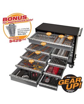 GEARWRENCH 311 PC COMBINATION TOOL KIT + 42" TOOL TROLLEY 89907