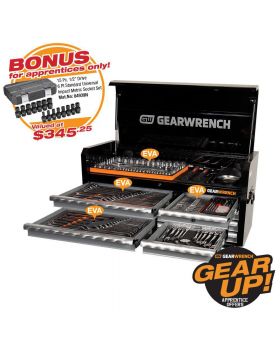 GEARWRENCH 248 PC COMBINATION TOOL KIT + 42" TOOL CHEST 89908