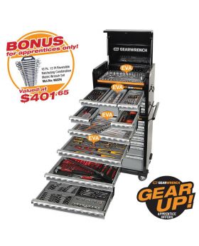 GEARWRENCH 312 PC COMBINATION TOOL KIT + 26" TOOL CHEST & TROLLEY 89912