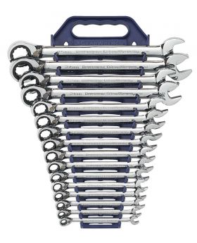 Gearwrench  16 Pc. 72-Tooth 12 Point Reversible Ratcheting Combination Metric Wrench Set 9602N