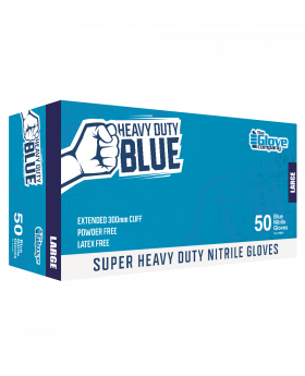 TGC Heavy Duty Blue Nitrile Disposable Gloves 50 SMALL 